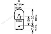 Лампочка 24v5w (двухконтакт.)