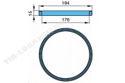 Кольцо ABS 194х176х15, Z=100
