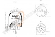 Пневморессора передняя 1TS270-23 / 206687 IVECO Stralis