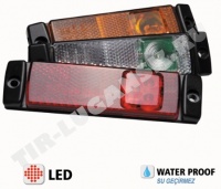 Фонарь габаритный - LED 24V бел. монокристалл