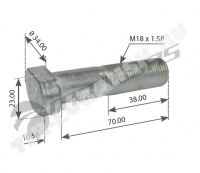 Шпилька колеса М18*1.5*70/80.5