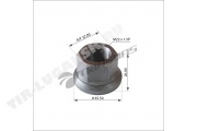 Гайка М22*1.5 колеса с юбкой SW32 H=27