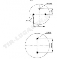 Пневморессора (бублик с метал) M12*1.5