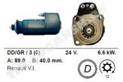 Стартер 24v 6.6kw 12T