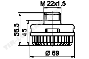 Глушитель шума М22*1,5