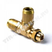 Соединитель тройник М22*1.5 D8/D8 латунь