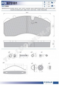 Колодки тормозные 210*92*30