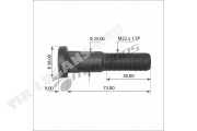 Шпилька колеса М22*1.5*74MM
