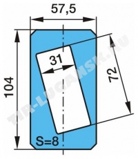 Пластина стопорная 57.5*104*8