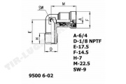 Соединитель уголок 1/8'/D6мм
