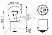 Лампочка 24v21w одноконт.