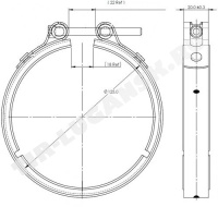 Хомут турбины D110 V-Band