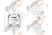 Пневморессора задняя 1TS270-23 / 206685 IVECO Stralis