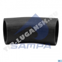 Патрубок радиатора 60*60-25*60 (колено)