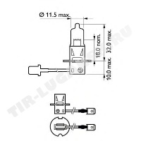 Лампочка H3 12v 55w Premium