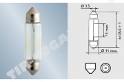 Лампочка 12v5w (салон стандарт) C5W