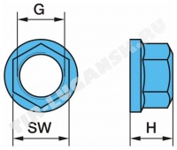 Гайка М20*2 колесная SW27