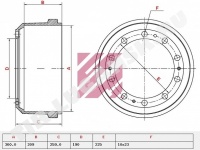 Барабан тормозной 360