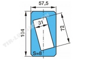 Пластина стопорная 57.5*104*8