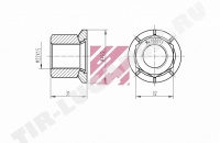 Гайка М22*1.5 колеса с юбкой SW32 H=31