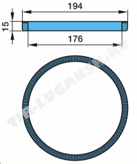 Кольцо ABS 194х176х15, Z=100