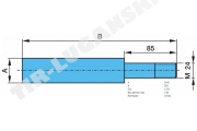 Болт амортизатора наварной М24 D=40*85/165, L=250 mm