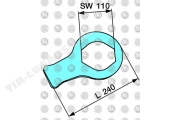 Ключ колпака ступицы SW110 L240