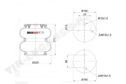 Пневморессора (бублик с метал) M12*1.5
