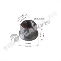Гайка колеса 7/8"-14UNF h=35/33